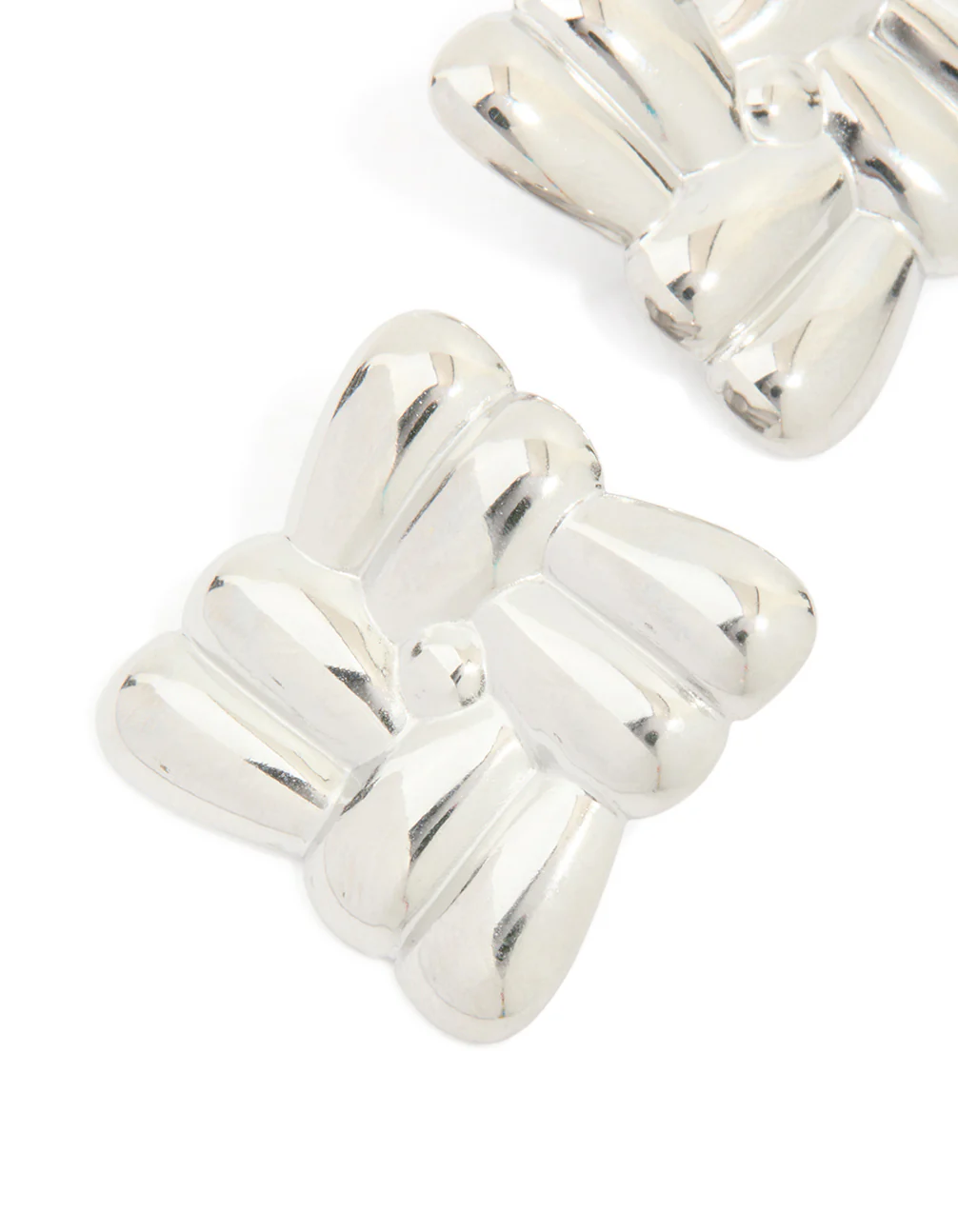 Waterproof Stainless Steel Cross Over Stud Earrings - Image 4