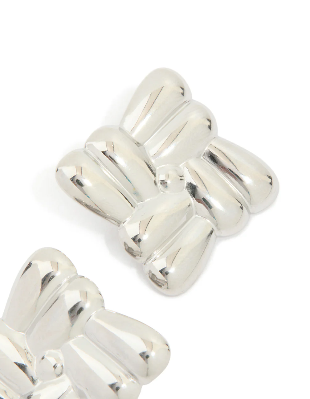 Waterproof Stainless Steel Cross Over Stud Earrings - Image 5