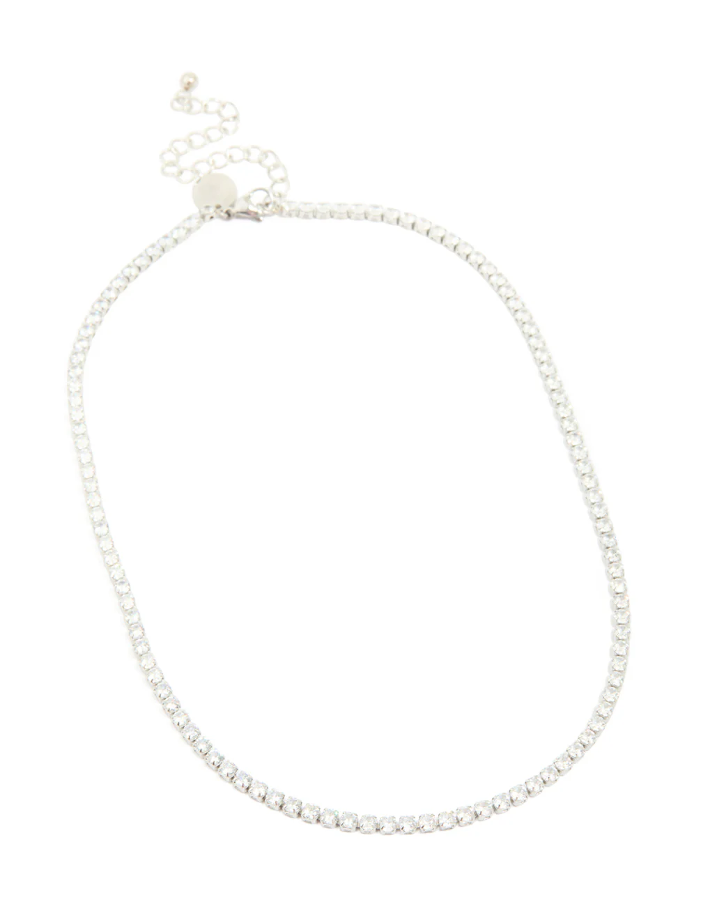 Waterproof Stainless Steel Cubic Zirconia Classic Tennis Necklace - Image 4