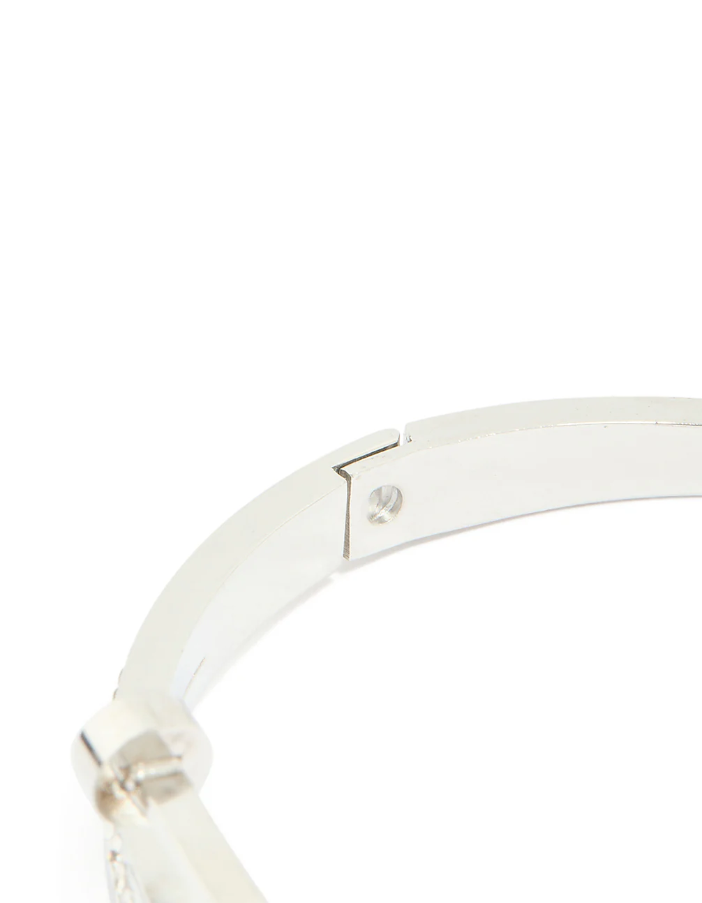Waterproof Stainless Steel Cubic Zirconia Nail Hinge Bangle - Image 5