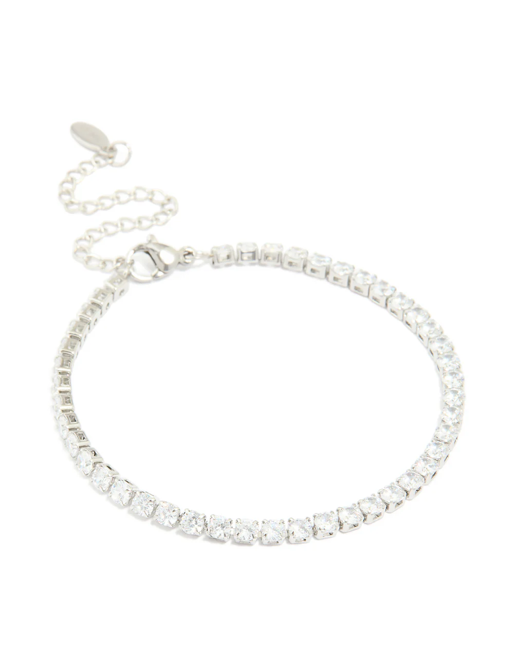 Waterproof Stainless Steel Cubic Zirconia Tennis Bracelet - Image 2