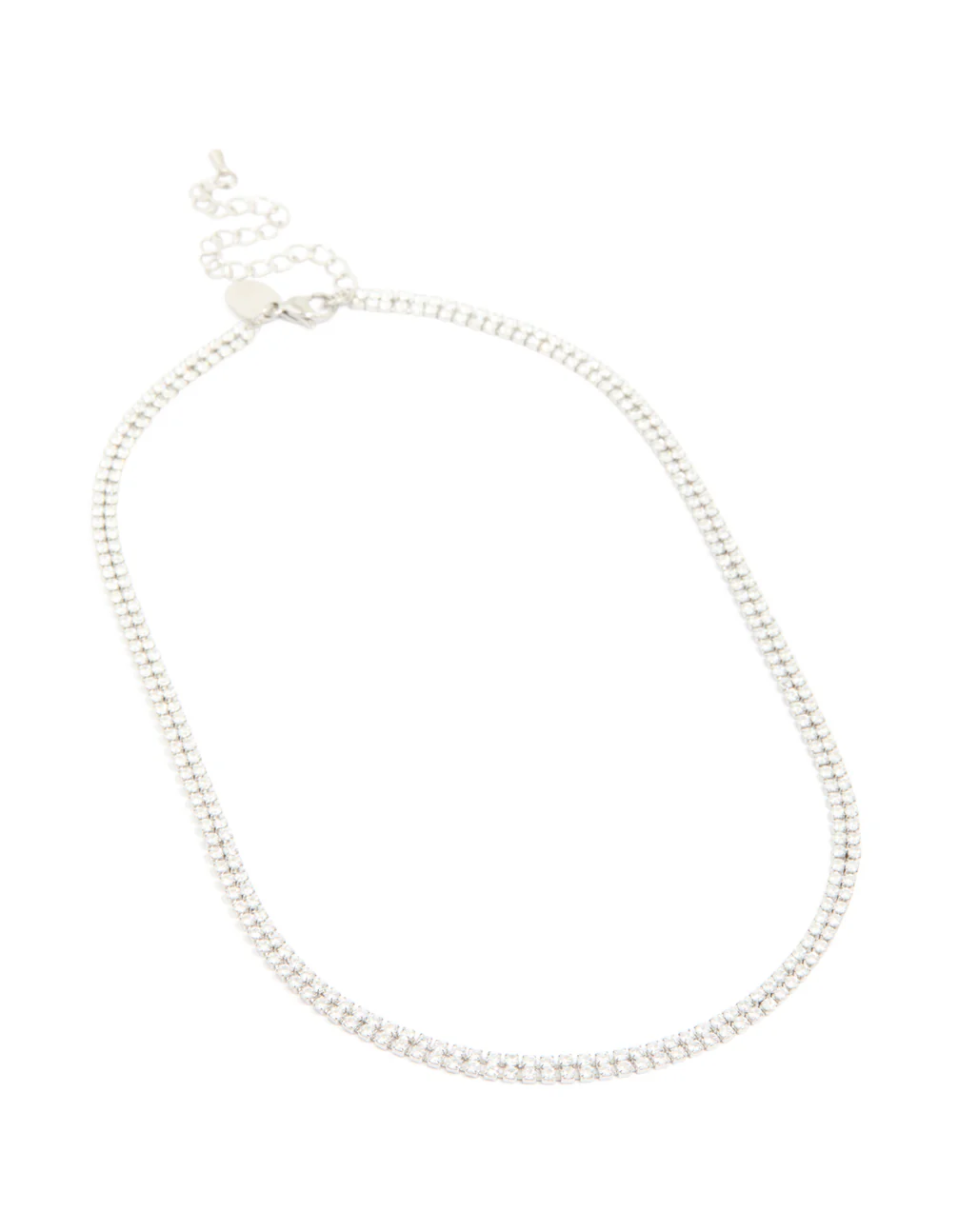 Waterproof Stainless Steel Cubic Zirconia Tennis Layered Necklace - Image 4