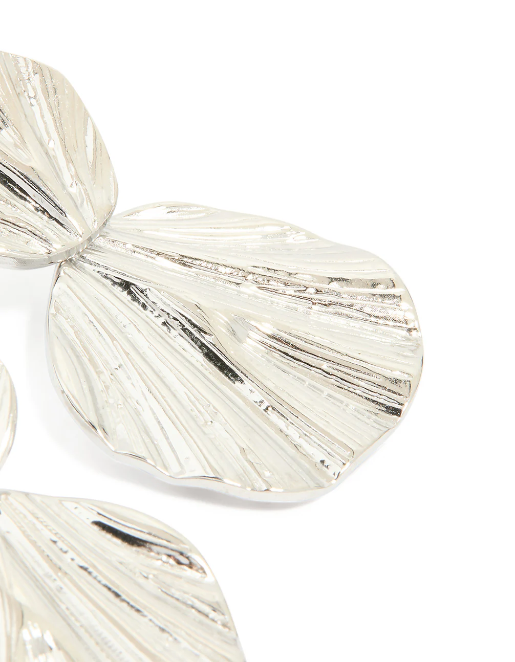 Waterproof Stainless Steel Double Textured Drop Earrings - Image 5