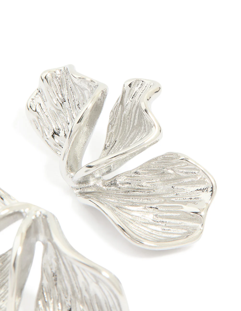 Waterproof Stainless Steel Flower Petal Fan Earrings - Image 5