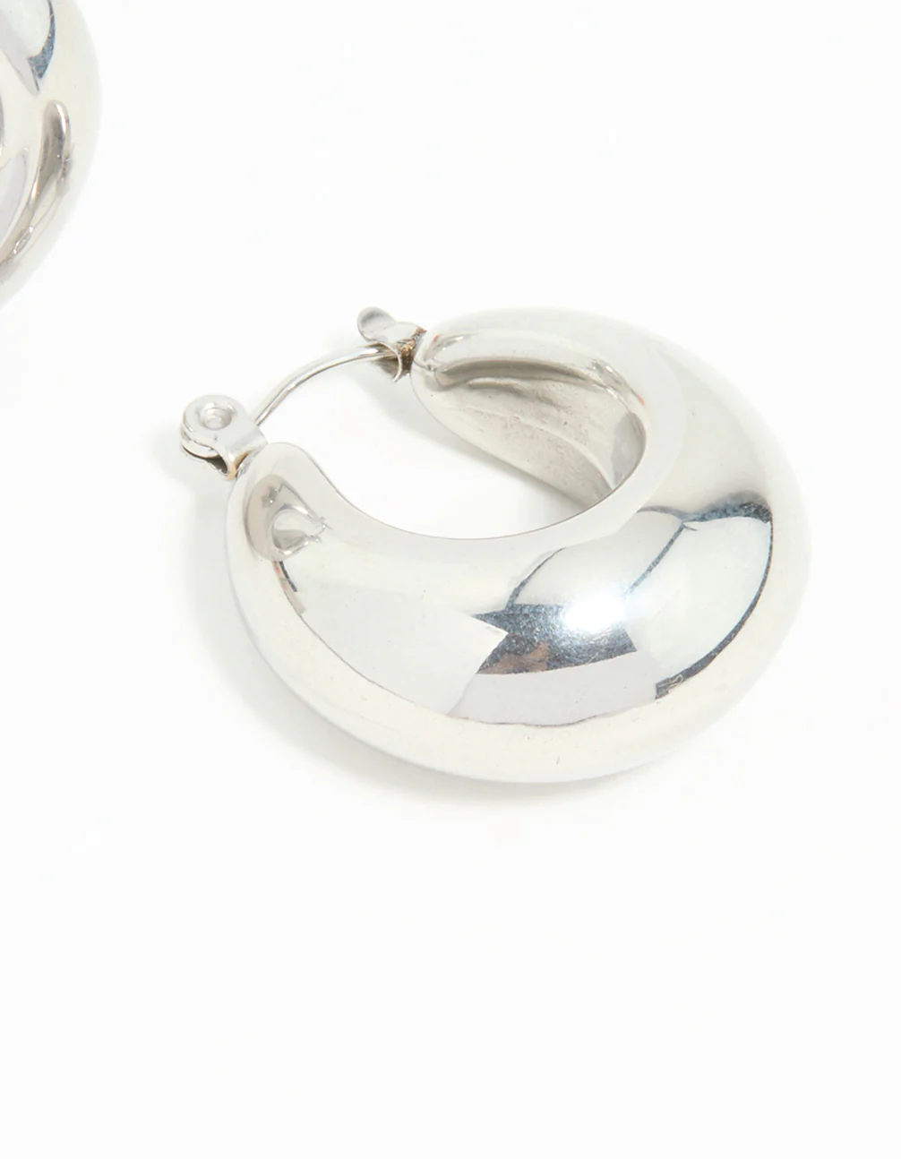 Waterproof Stainless Steel Full Bubble Hoop Earrings - Image 5