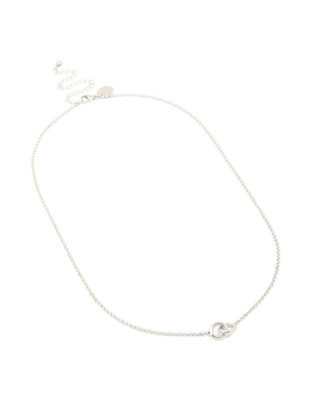Waterproof Stainless Steel Interlock Loops Pendant Necklace - Image 4
