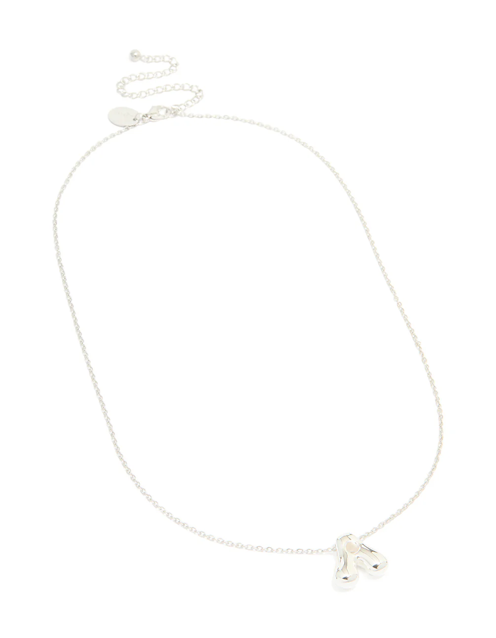 Waterproof Stainless Steel Large Bubble Letter A Necklace - Image 4
