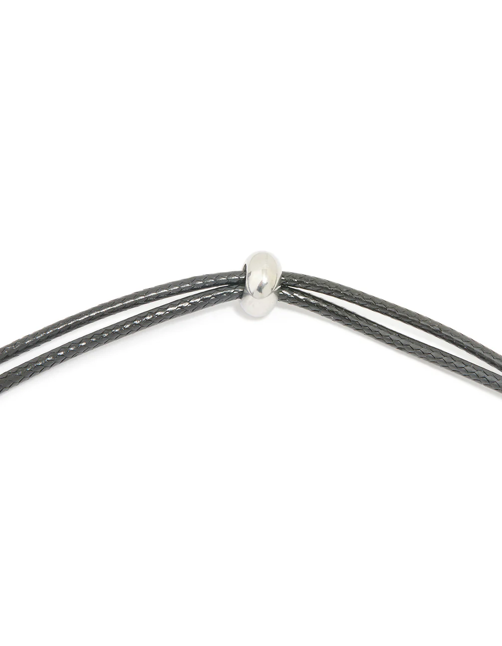 Waterproof Stainless Steel Large Bubble Letter B Cord Necklace - Image 5