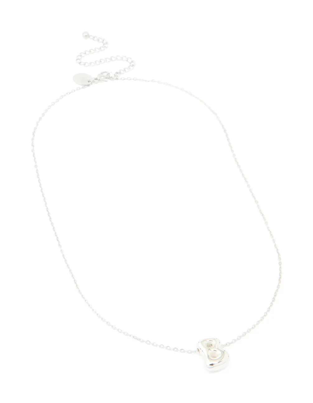 Waterproof Stainless Steel Large Bubble Letter B Necklace - Image 4