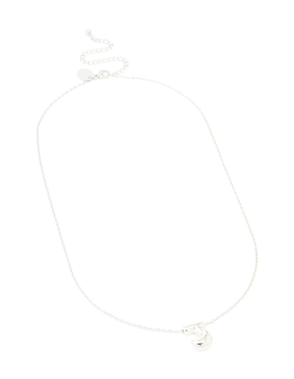Waterproof Stainless Steel Large Bubble Letter J Necklace - Image 4