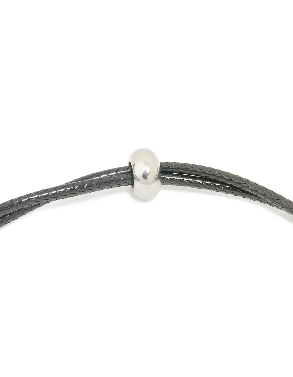 Waterproof Stainless Steel Large Bubble Letter M Cord Necklace - Image 5