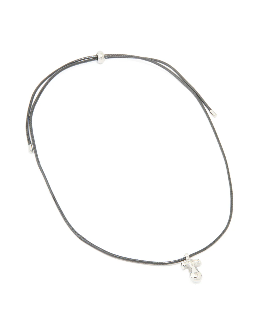 Waterproof Stainless Steel Large Bubble Letter T Cord Necklace - Image 4