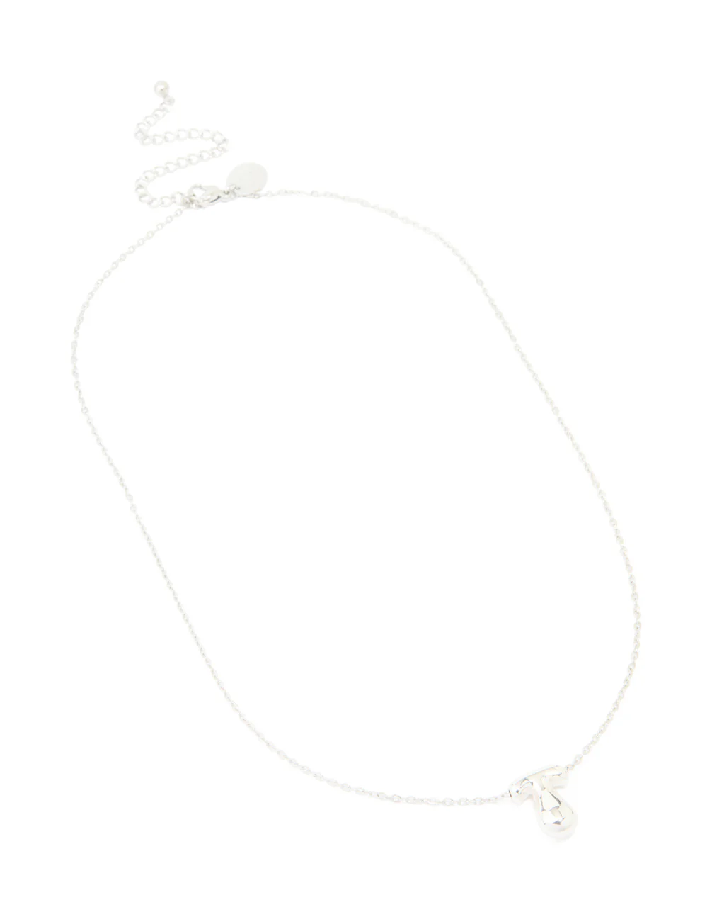 Waterproof Stainless Steel Large Bubble Letter T Necklace - Image 4