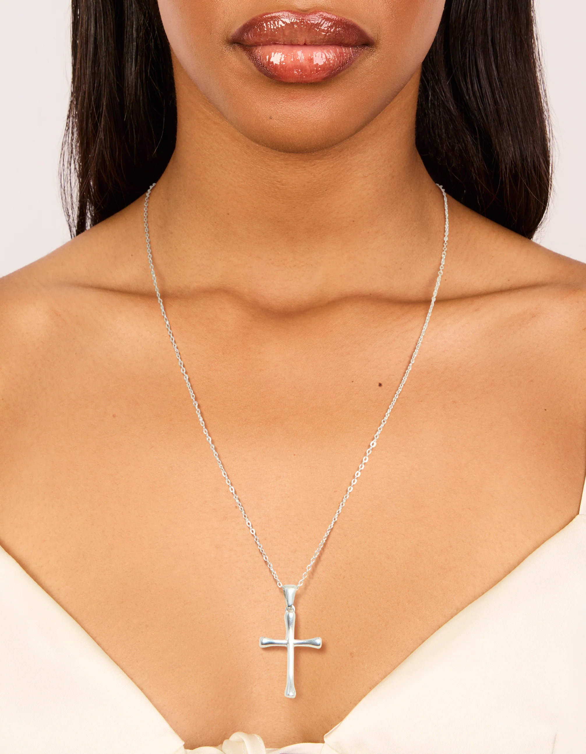 Waterproof Stainless Steel Large Cross Pendant Necklace - Image 2
