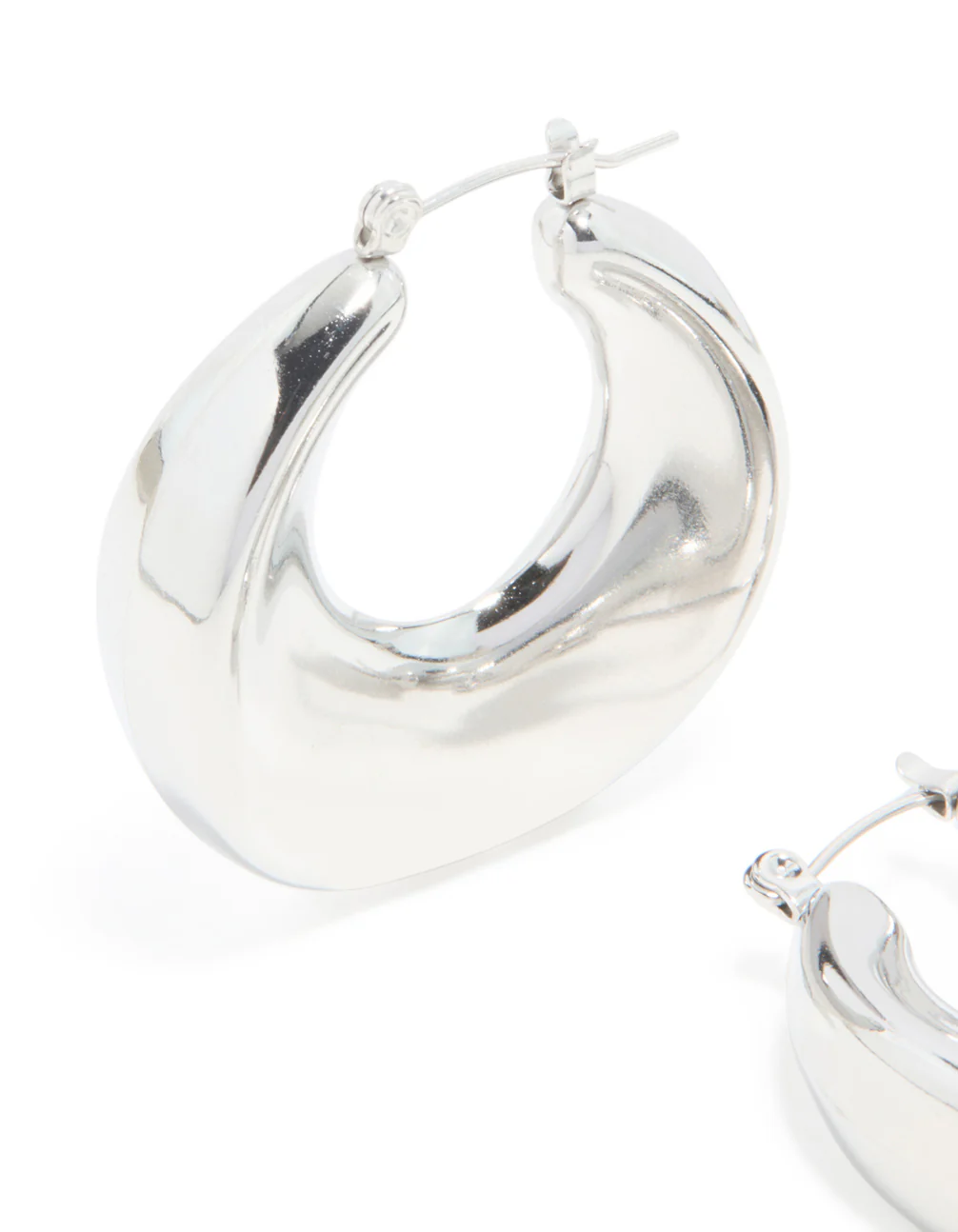 Waterproof Stainless Steel Large Hoop Earrings - Image 2