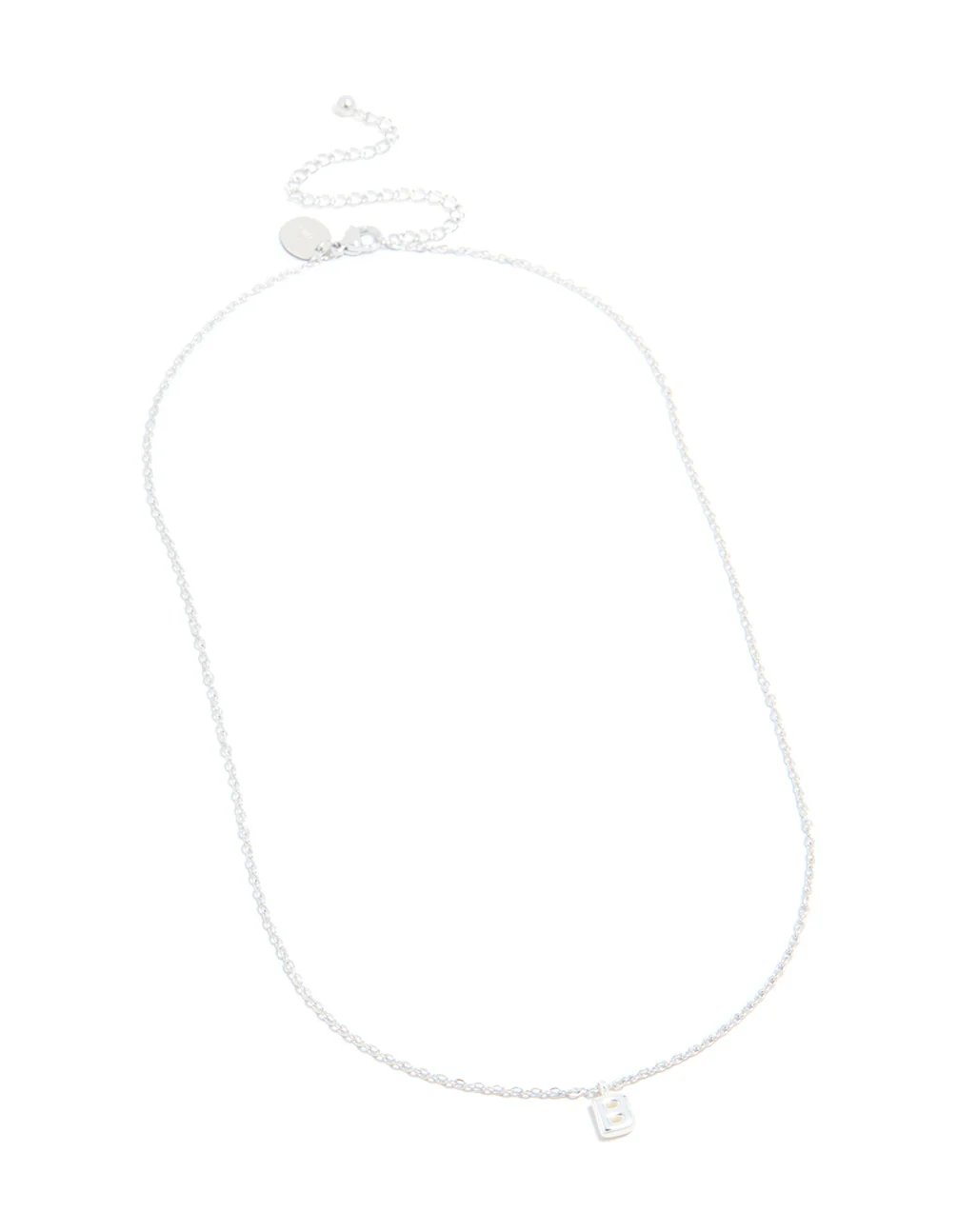 Waterproof Stainless Steel Mini Bubble Letter B Necklace - Image 4