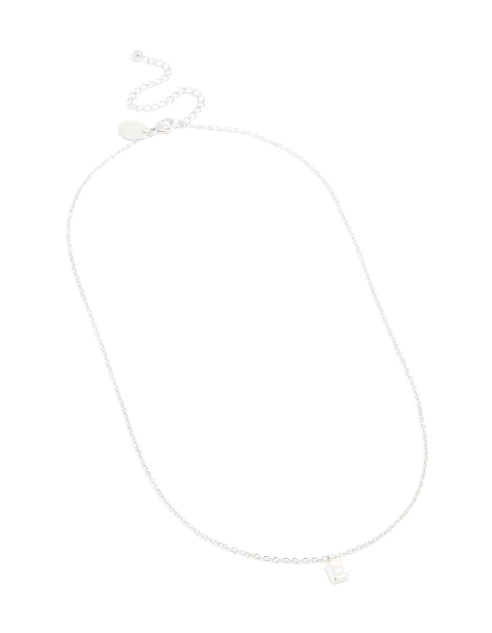 Waterproof Stainless Steel Mini Bubble Letter E Necklace - Image 4