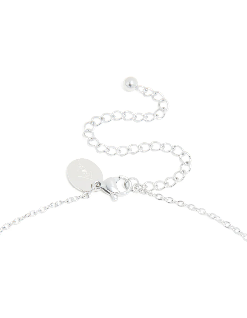 Waterproof Stainless Steel Mini Bubble Letter I Necklace - Image 5