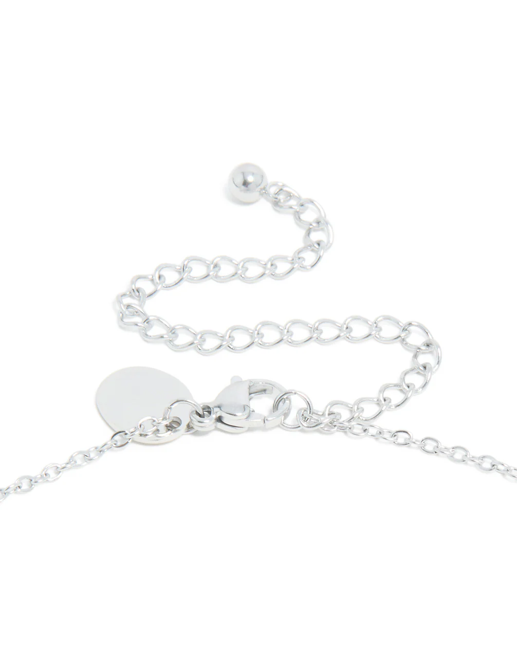 Waterproof Stainless Steel Mini Bubble Letter K Necklace - Image 5