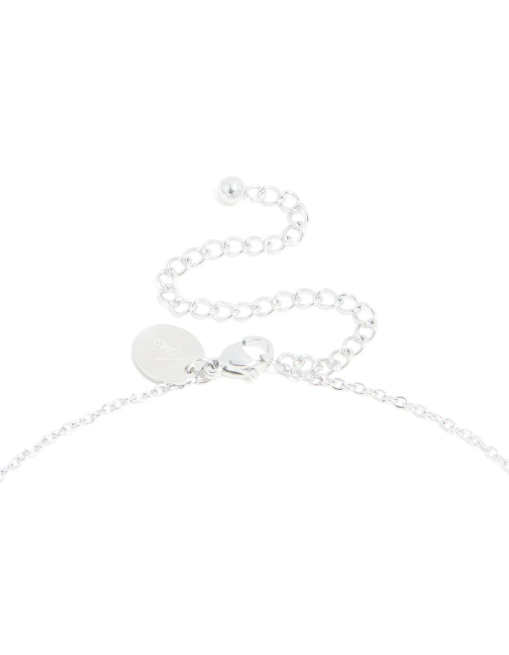 Waterproof Stainless Steel Mini Bubble Letter L Necklace - Image 5
