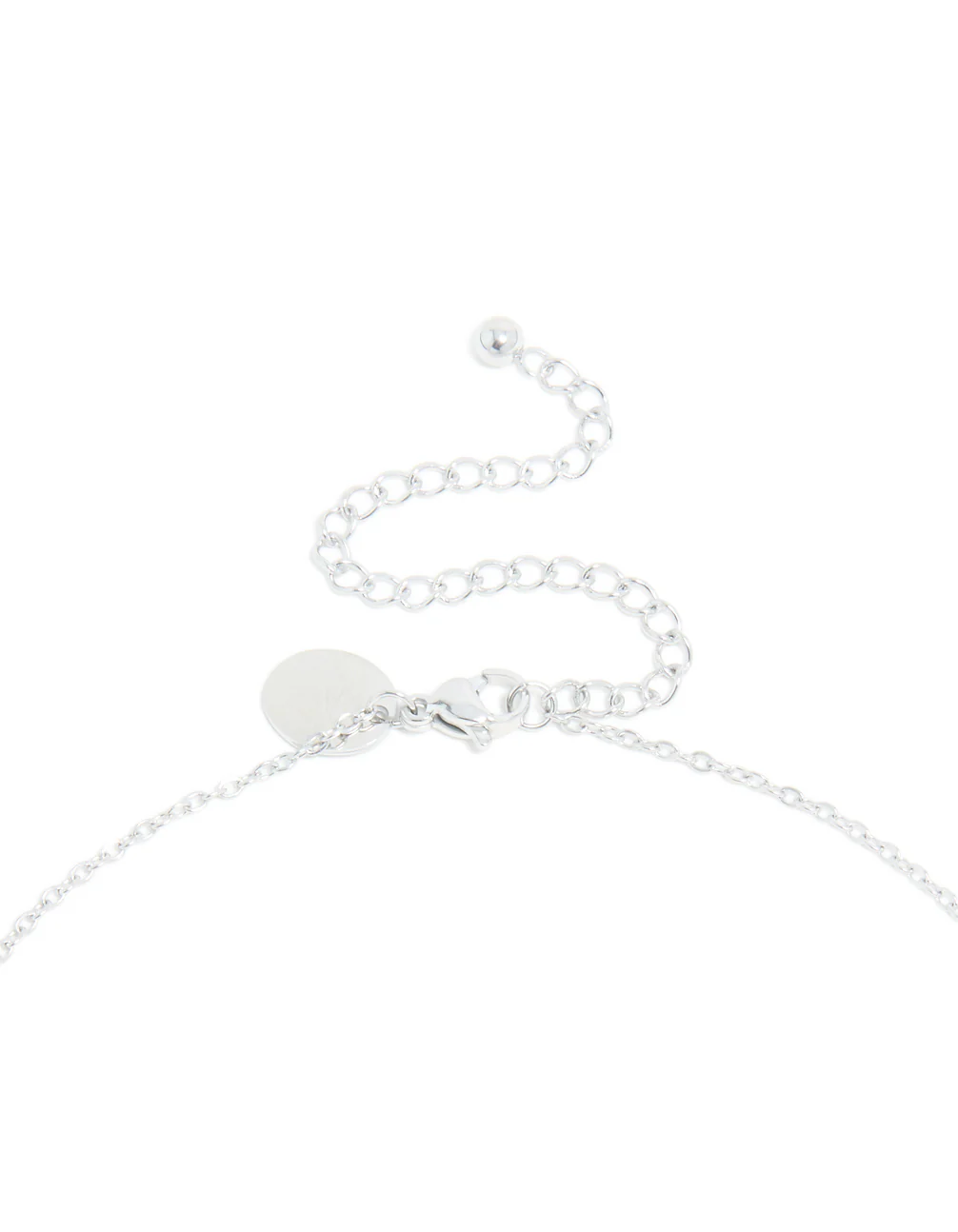 Waterproof Stainless Steel Mini Bubble Letter M Necklace - Image 5