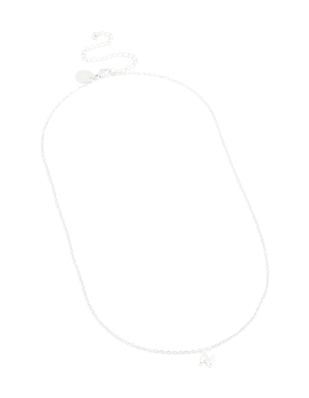 Waterproof Stainless Steel Mini Bubble Letter N Necklace - Image 2