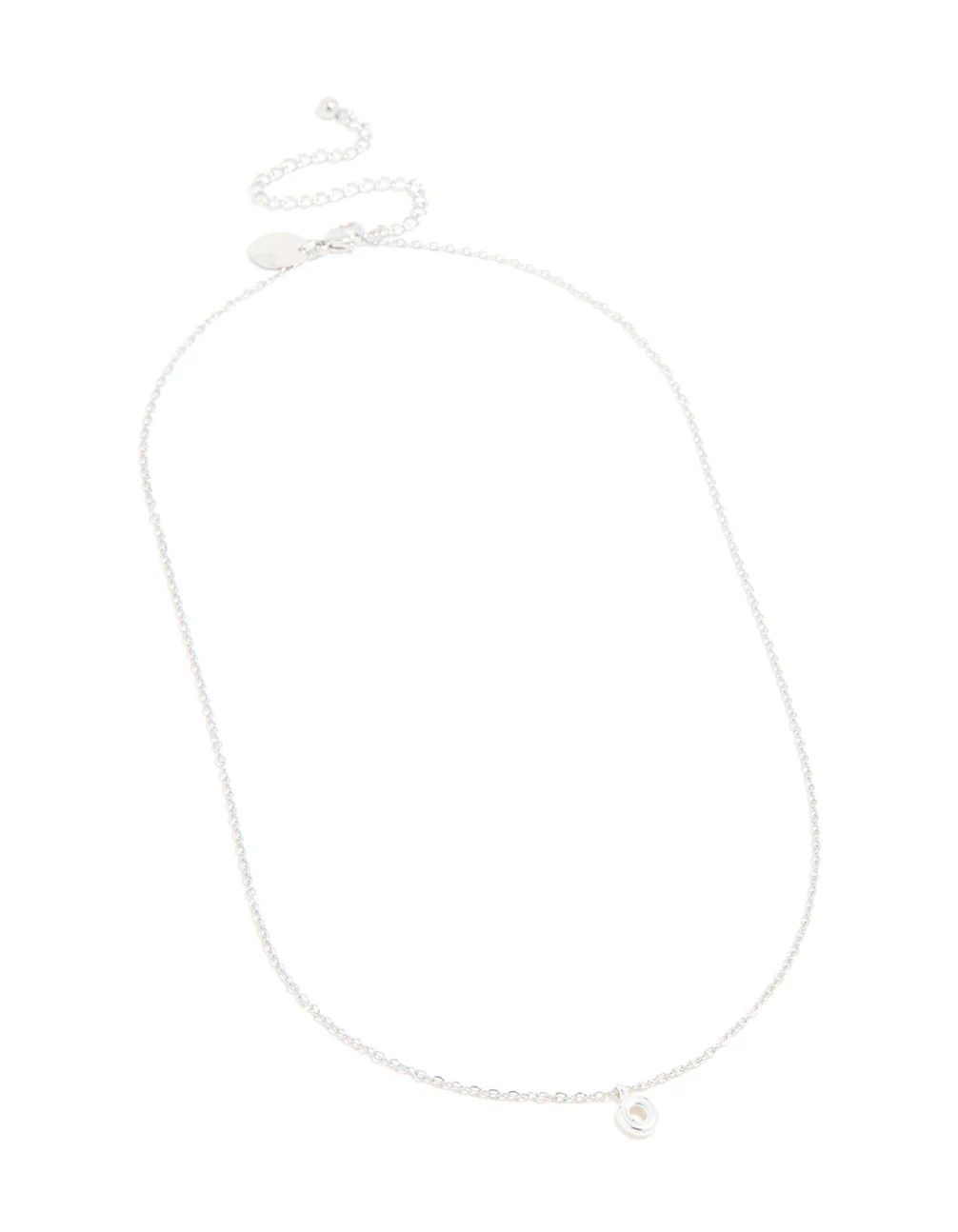 Waterproof Stainless Steel Mini Bubble Letter O Necklace - Image 4
