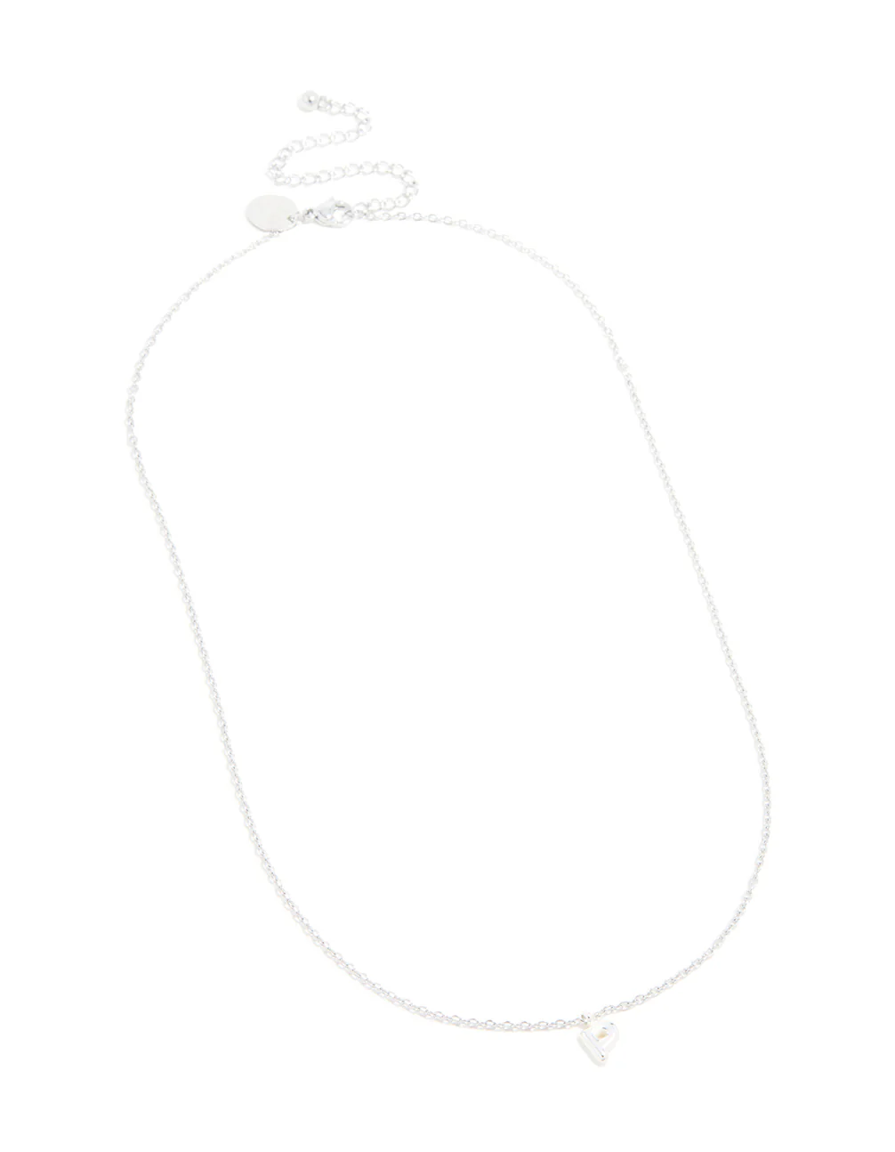Waterproof Stainless Steel Mini Bubble Letter P Necklace - Image 4