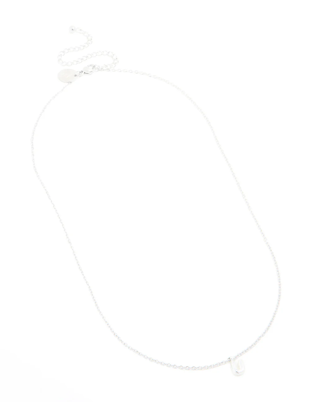 Waterproof Stainless Steel Mini Bubble Letter U Necklace - Image 4