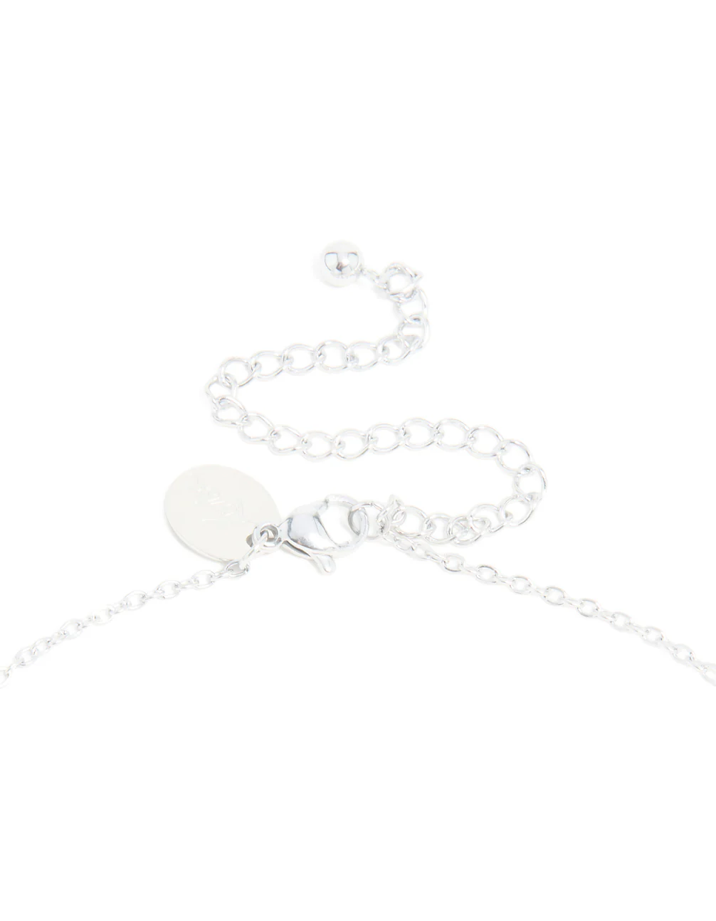 Waterproof Stainless Steel Mini Bubble Letter V Necklace - Image 5