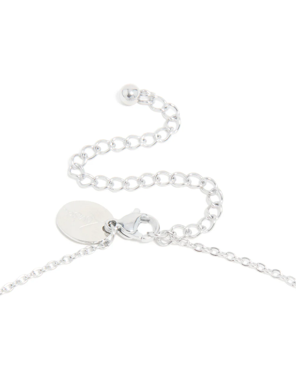 Waterproof Stainless Steel Mini Bubble Letter W Necklace - Image 5