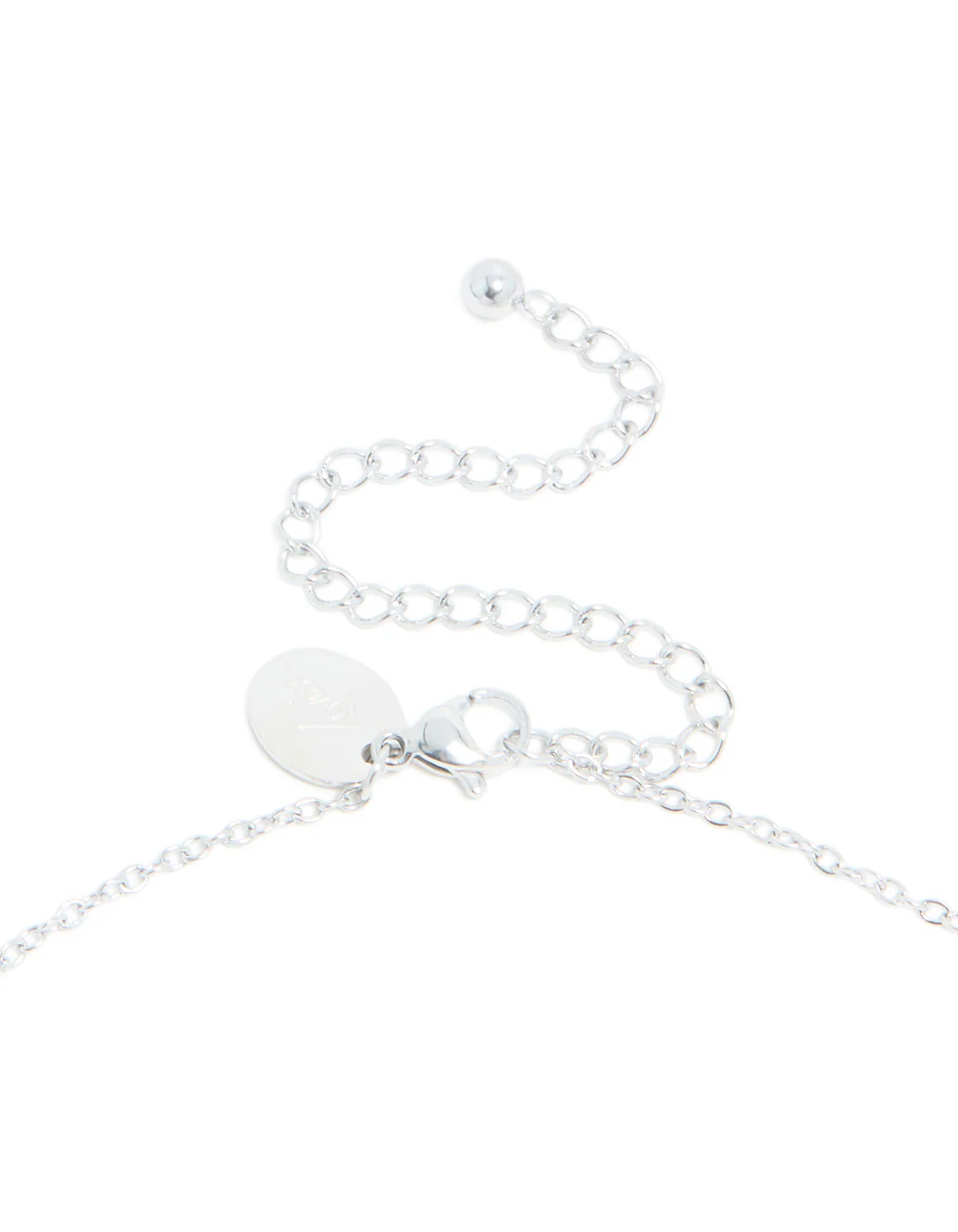 Waterproof Stainless Steel Mini Bubble Letter X Necklace - Image 5
