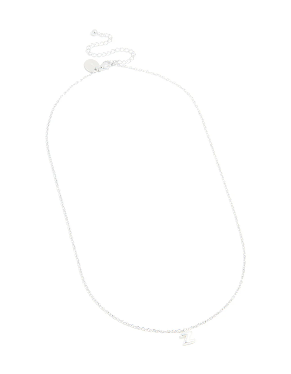 Waterproof Stainless Steel Mini Bubble Letter Z Necklace - Image 4