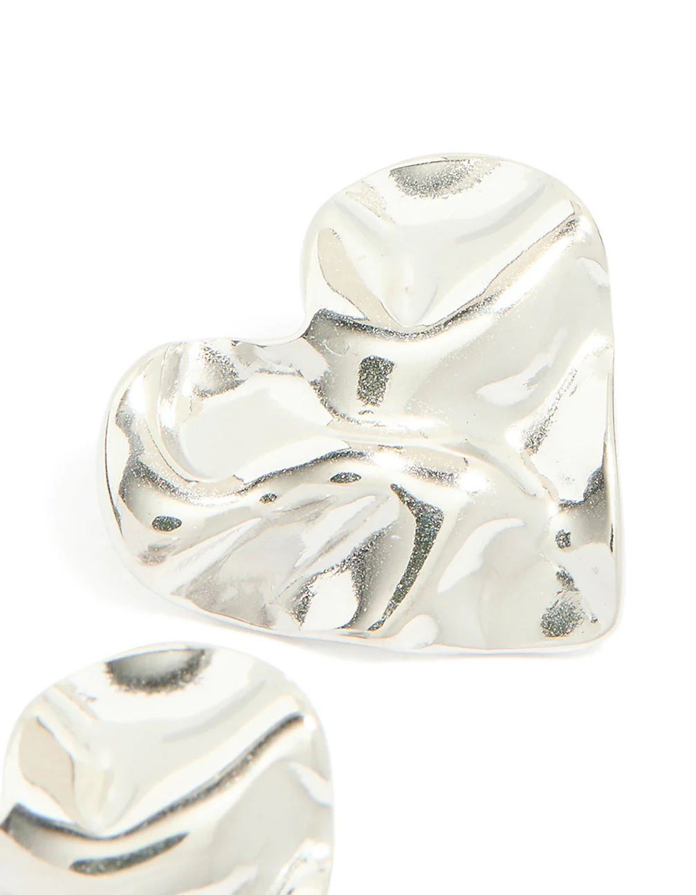 Waterproof Stainless Steel Molten Heart Stud Earrings - Image 5