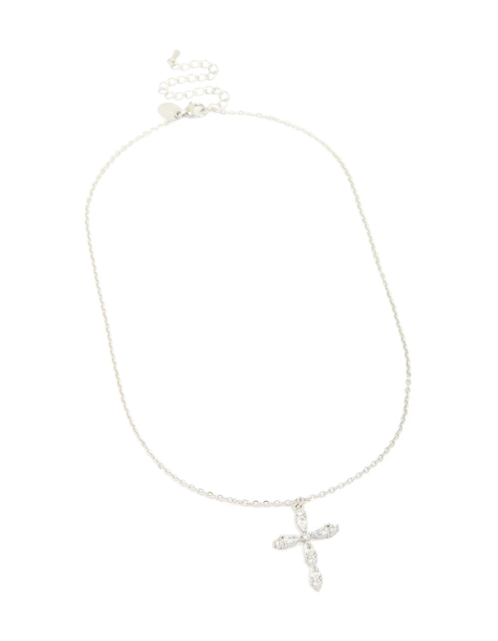 Waterproof Stainless Steel Multi Cubic Zirconia Large Cross Necklace - Image 4