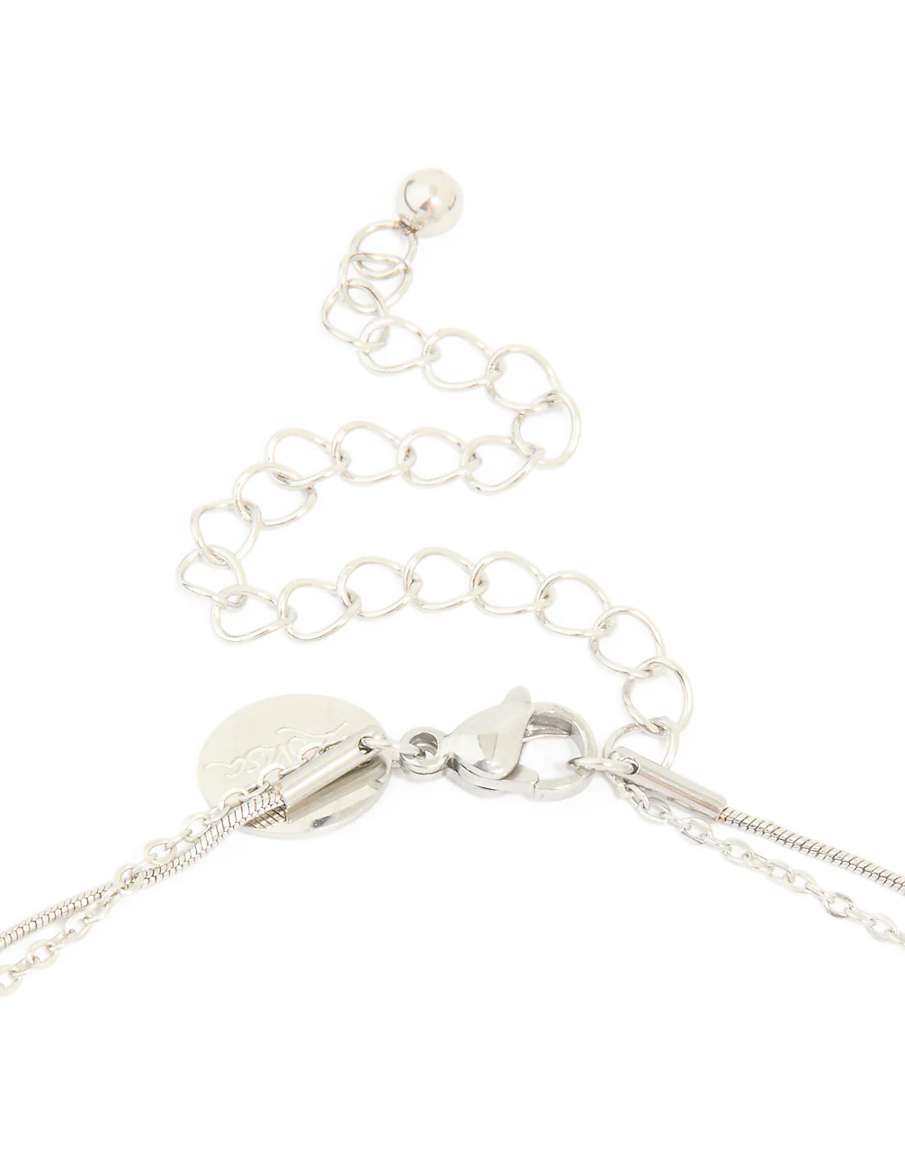 Waterproof Stainless Steel Multi Heart Charms Layered Necklace - Image 3