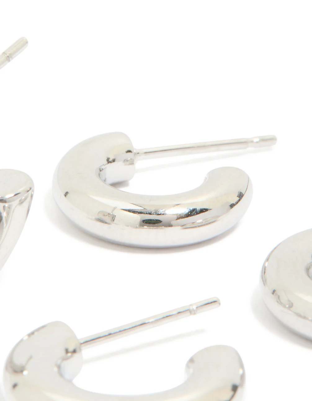 Waterproof Stainless Steel Multi-Sized Hoop Earrings 3-Pack - Image 5