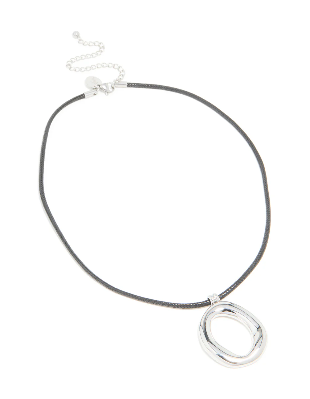 Waterproof Stainless Steel Organic Pendant Cord Necklace - Image 2