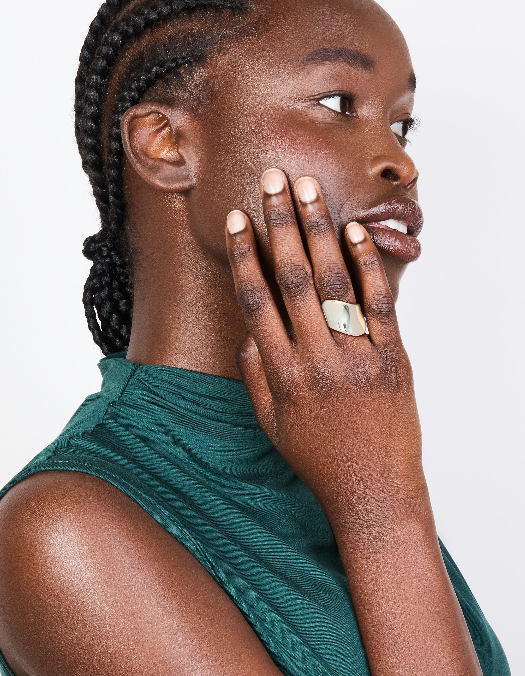 Waterproof Stainless Steel Organic Smooth Ring - Image 3