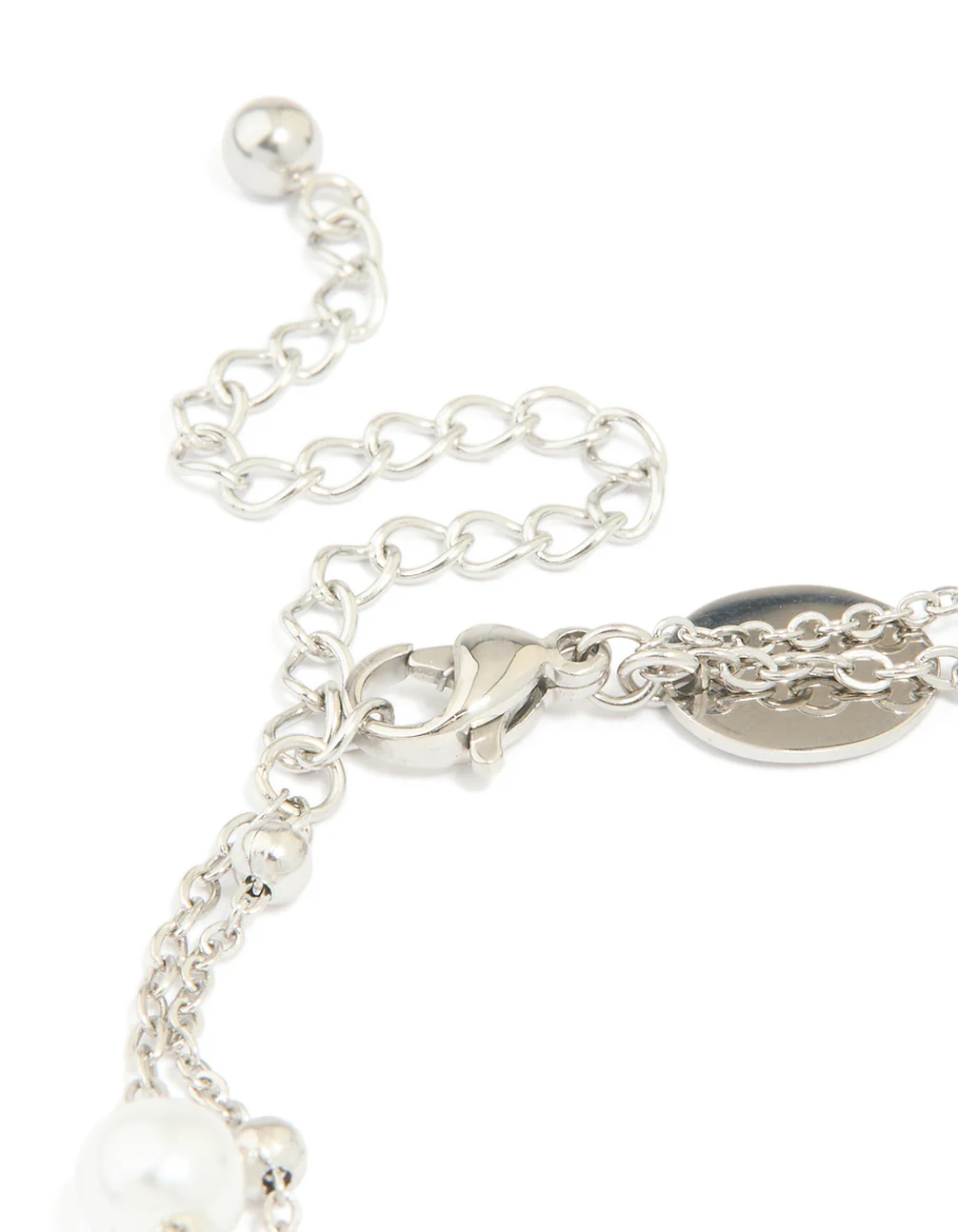 Waterproof Stainless Steel Pearl & Ball Layered Bracelet - Image 5