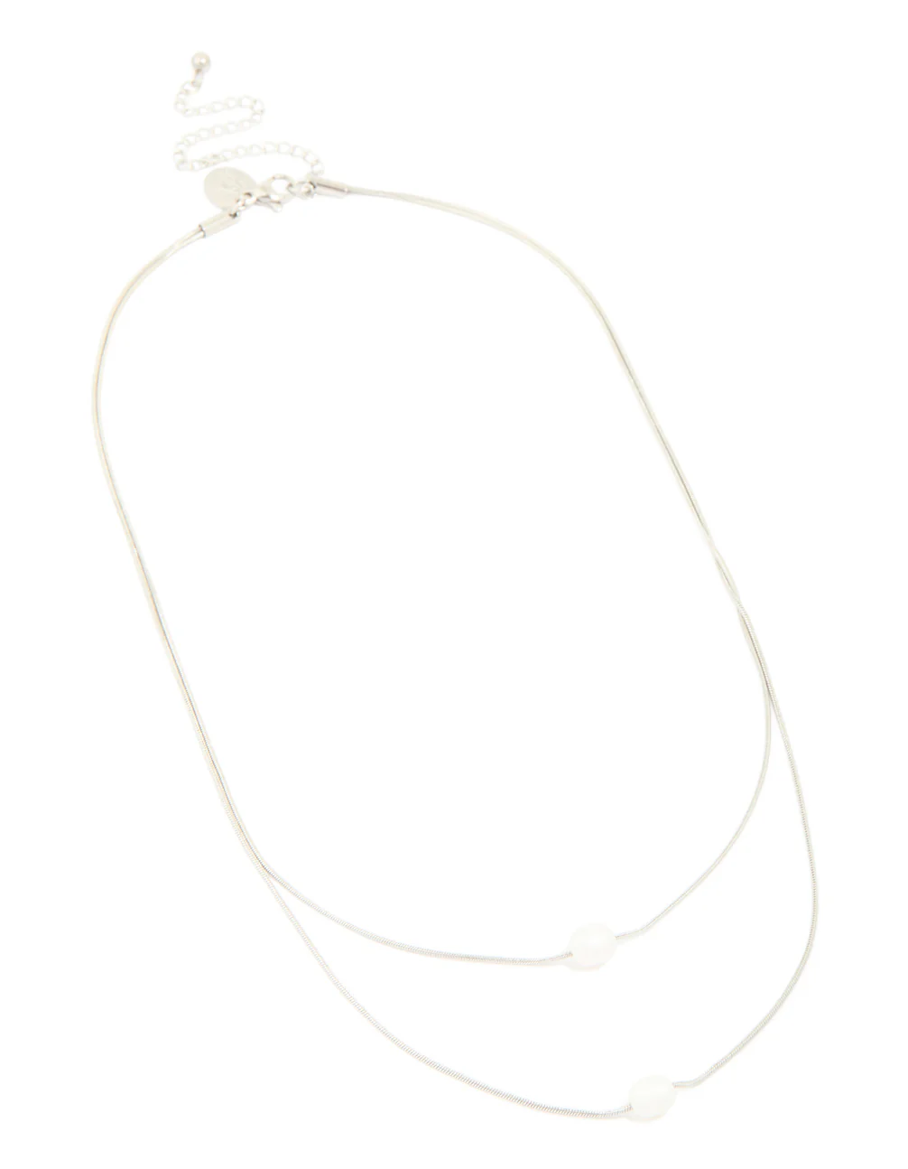 Waterproof Stainless Steel Pearl Layered Necklace - Image 2