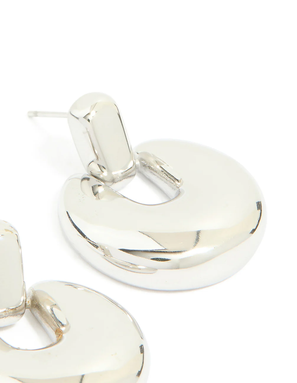 Waterproof Stainless Steel Round Doorknocker Earrings - Image 5