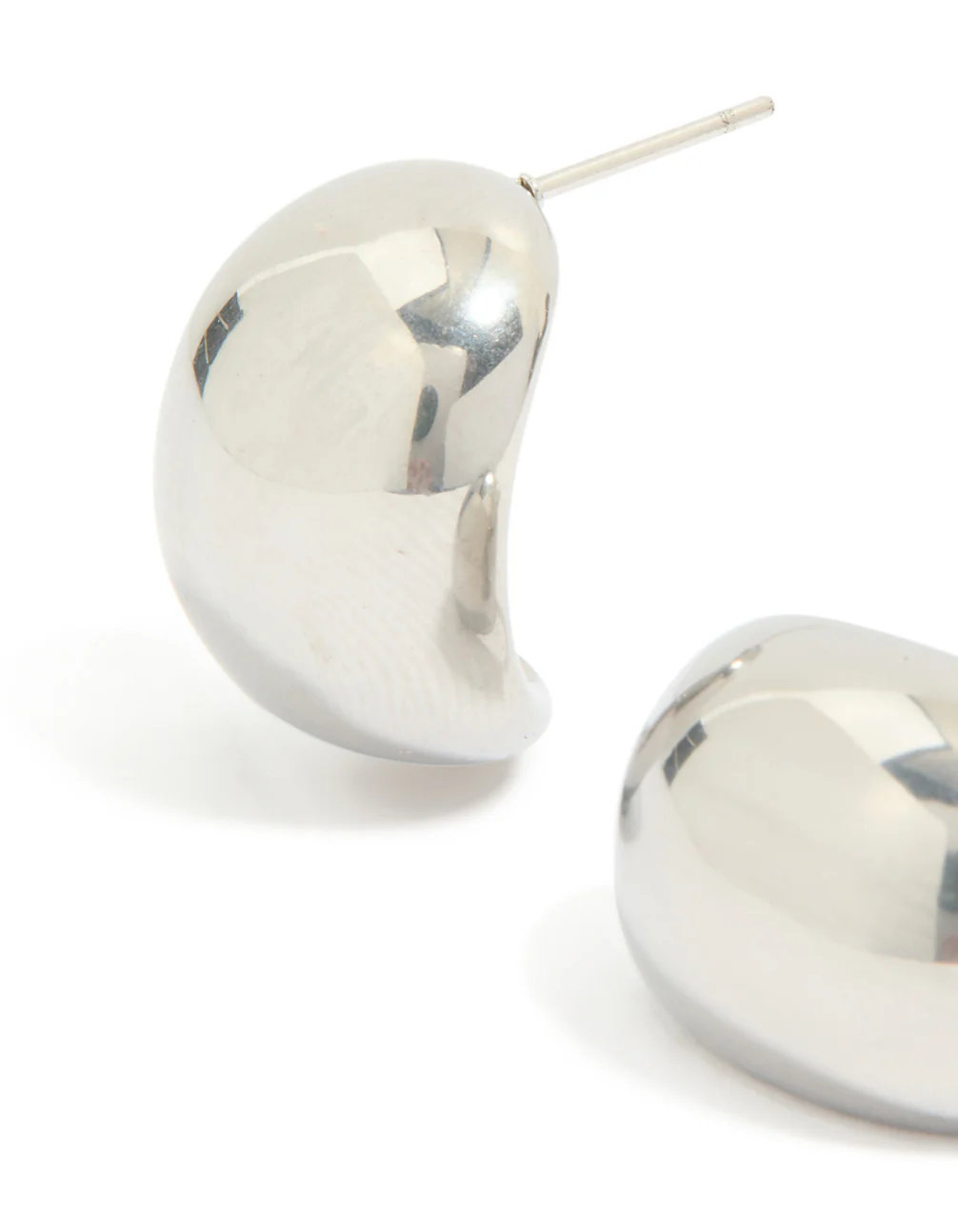 Waterproof Stainless Steel Small Cave Stud Earrings - Image 4