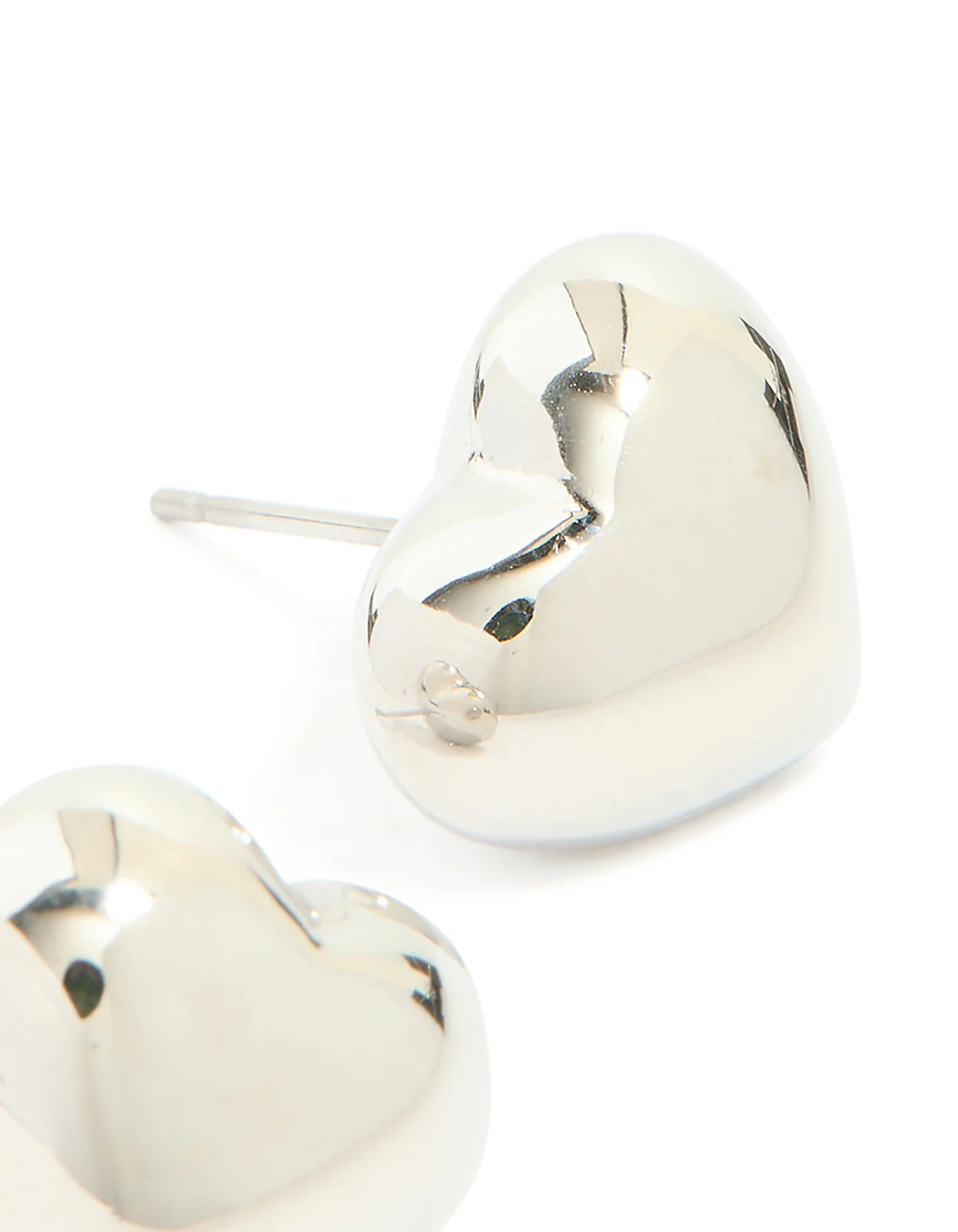 Waterproof Stainless Steel Small Chunky Heart Stud Earrings - Image 5