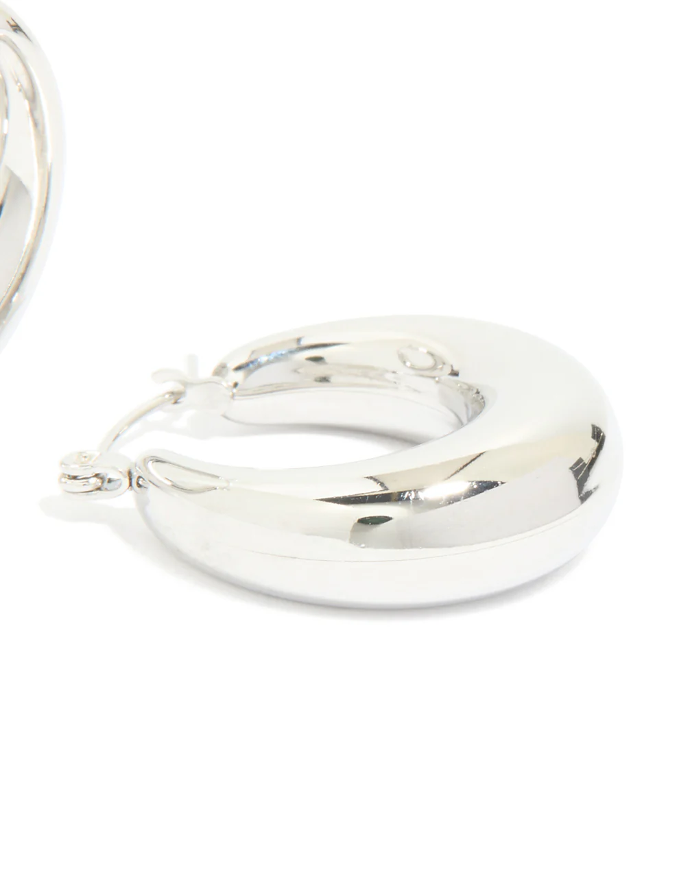 Waterproof Stainless Steel Small Chunky Huggie Earrings - Image 3