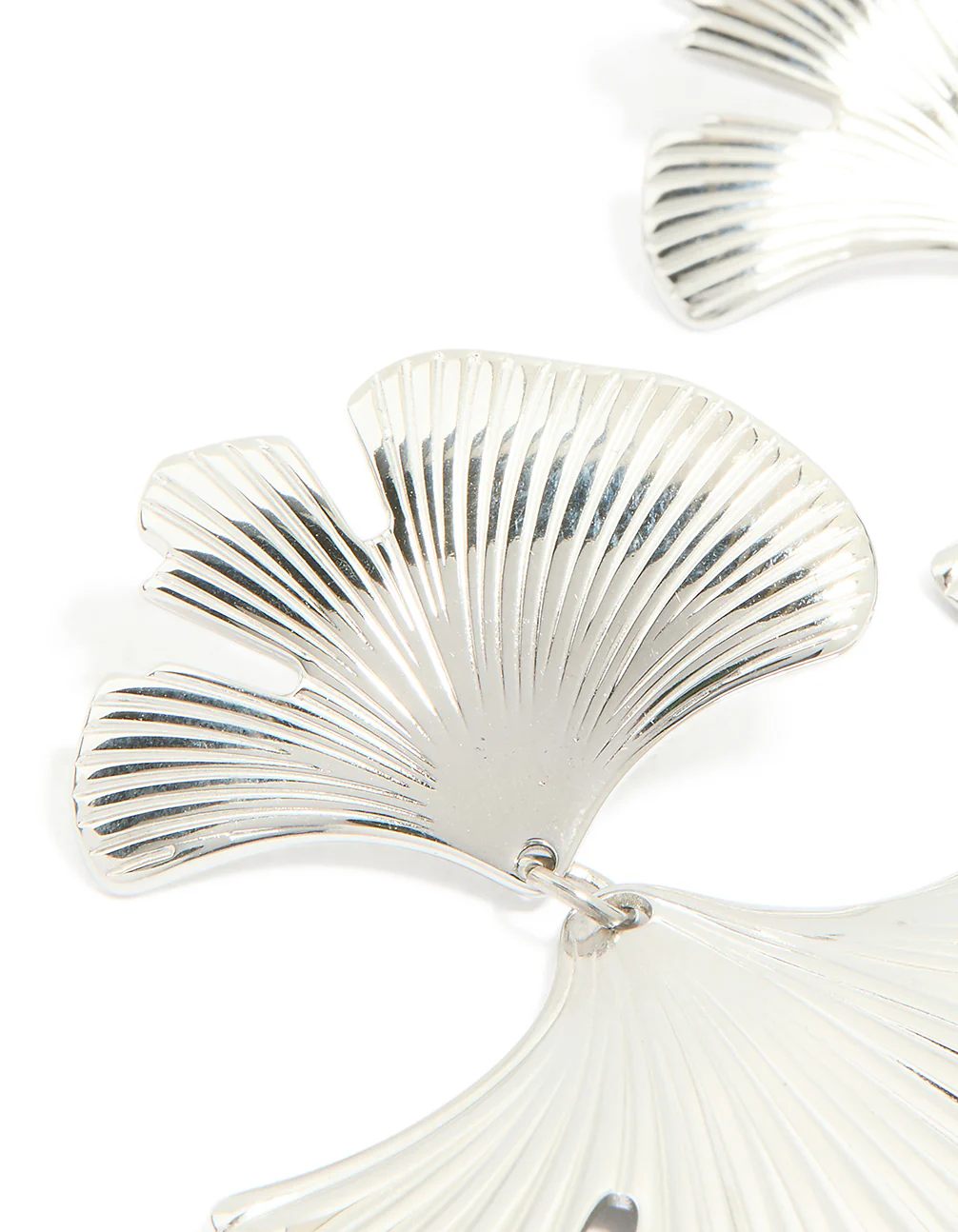 Waterproof Stainless Steel Statement Petal Earrings - Image 4