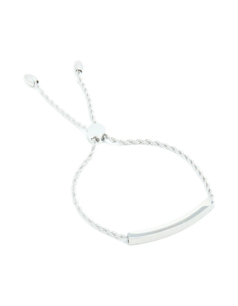 Waterproof Stainless Steel Twisted Engravable Toggle Bracelet - Image 2
