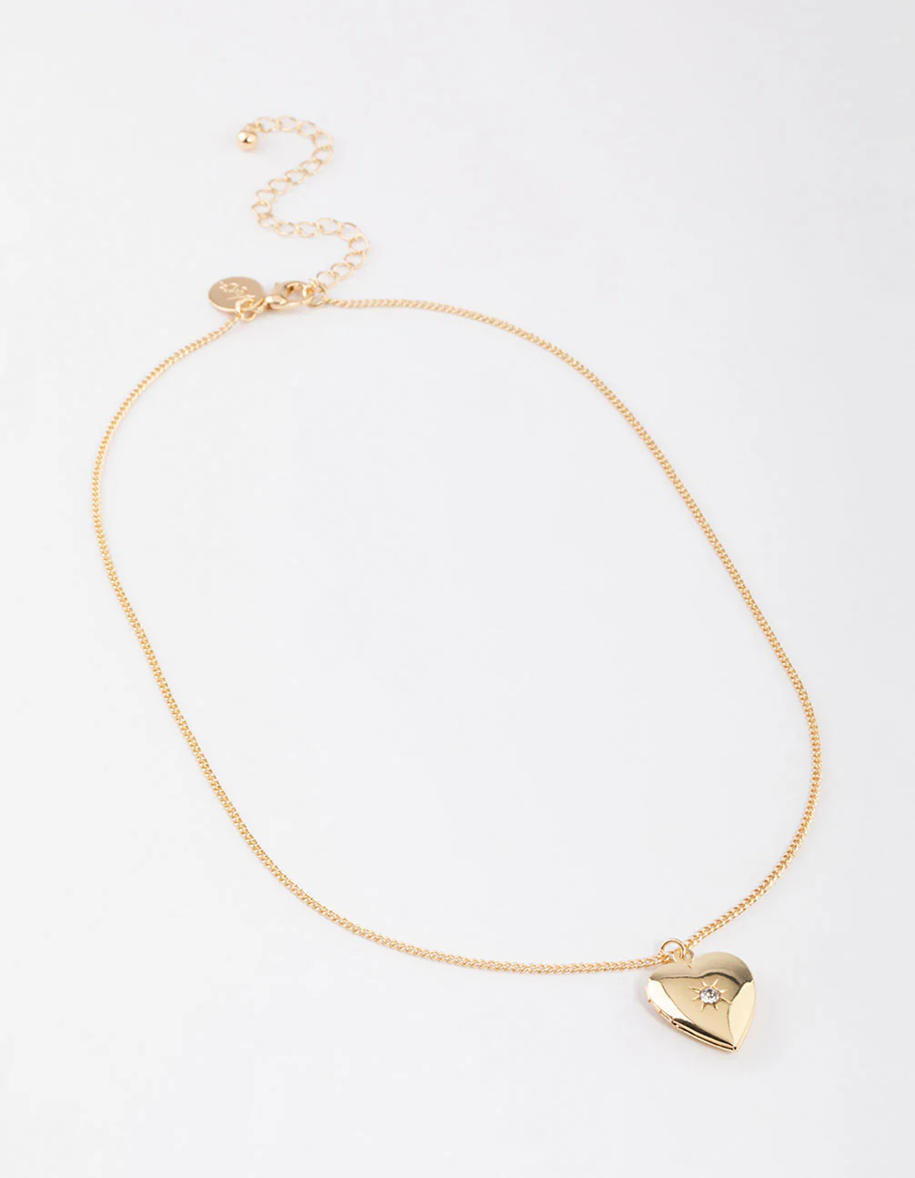 Gold Heart Pendant Locket Necklace - Image 2