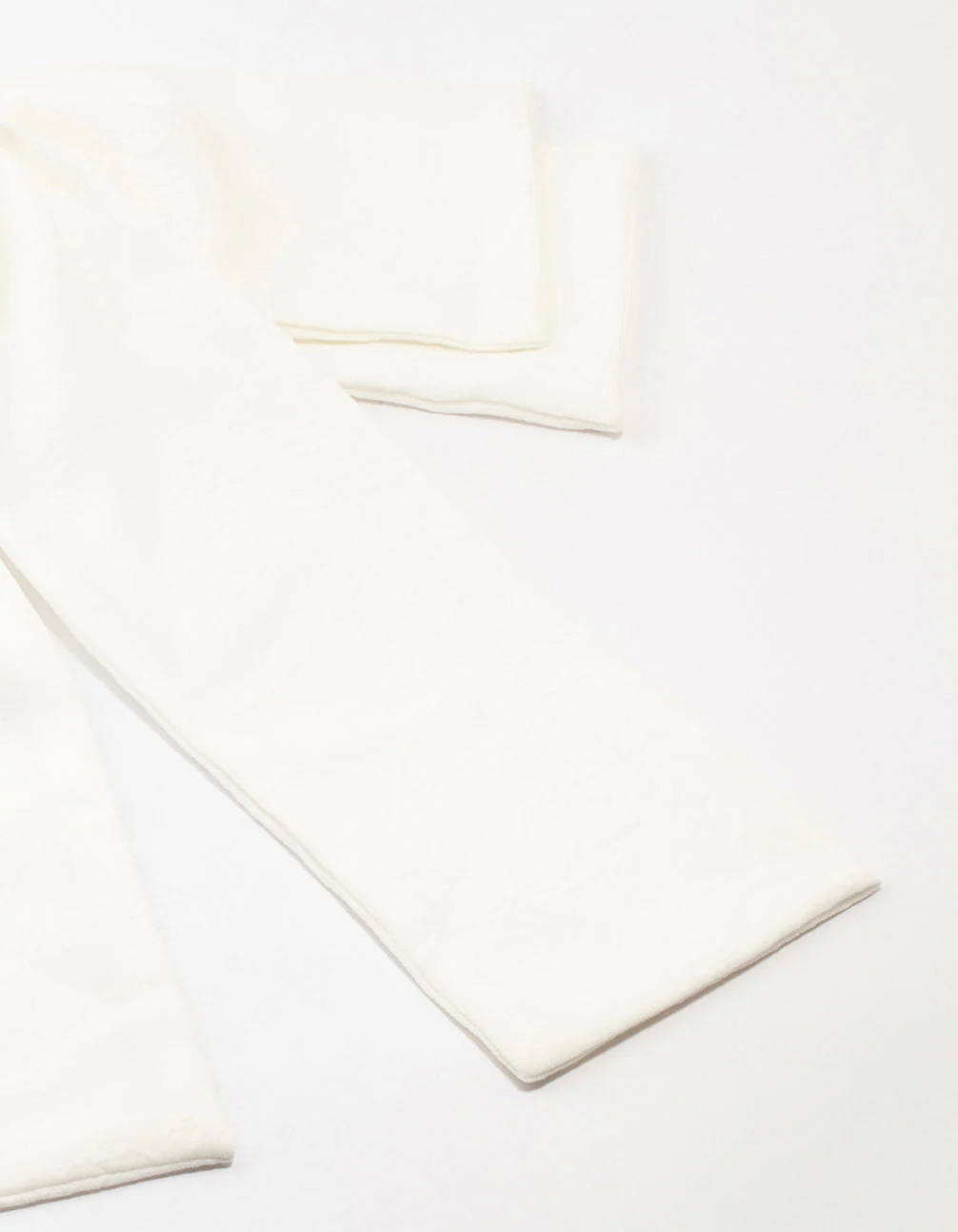 White Crepe Draped Fabric Bow Clip - Image 3