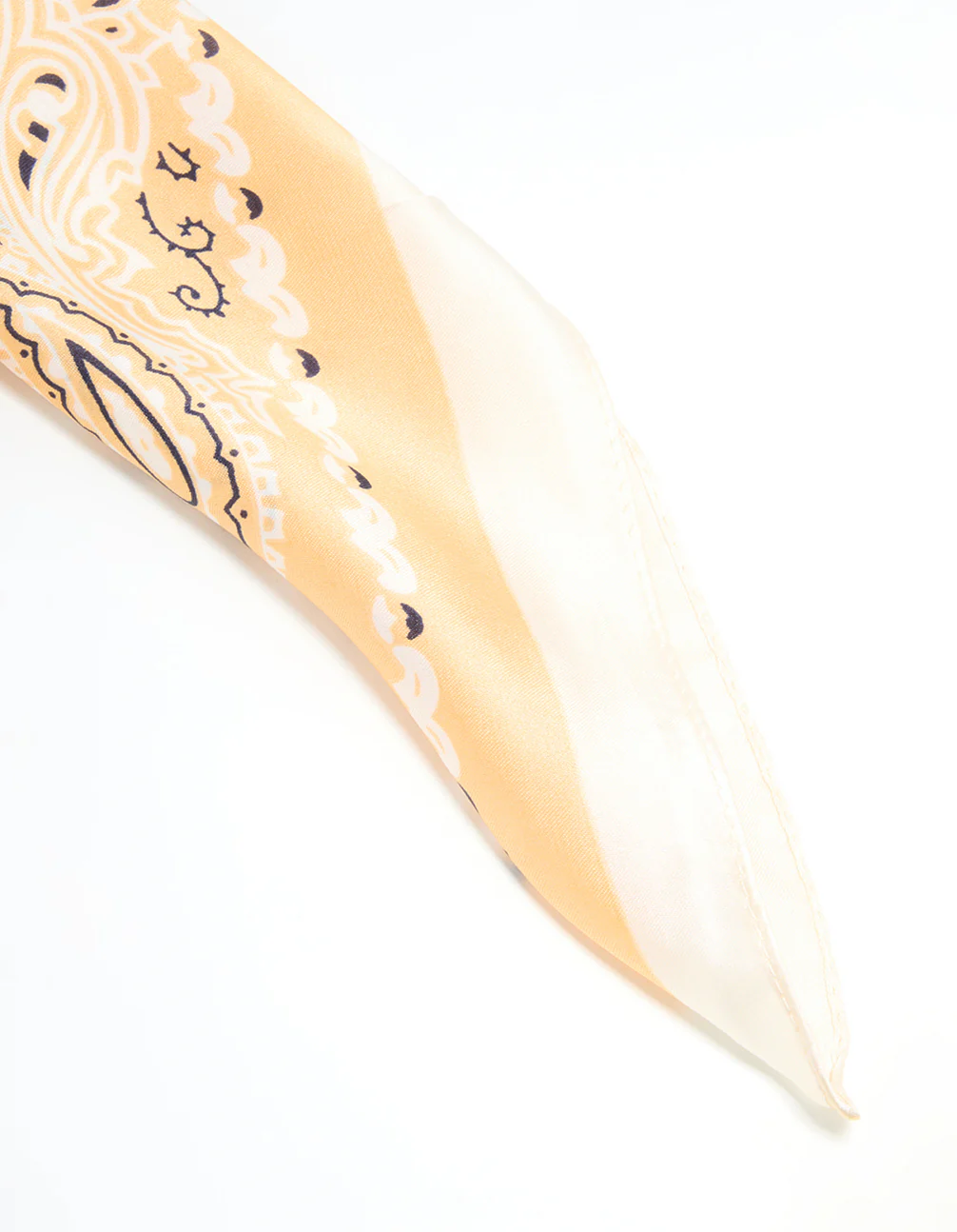 White Fabric Western Print Scarf - Image 3